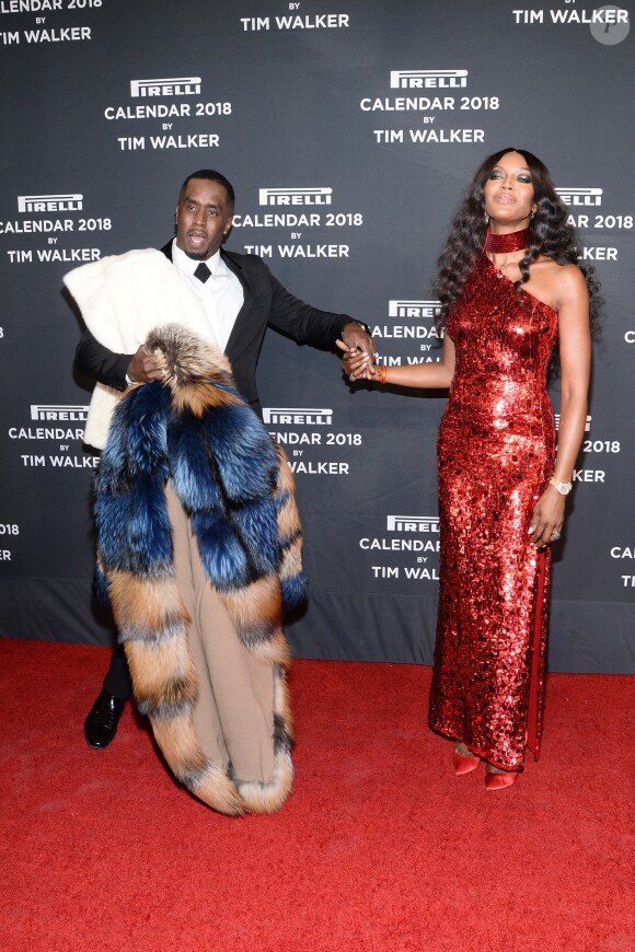(L-R) Sean 'Diddy' Combs and Naomi Campbell attend the Pirelli Calendar 2018 Launch Gala at The Manhattan Center in New York City, NY, USA, on November 10, 2017. Photo by Anthony Behar/ABACAPRESS.COM11/11/2017 - New York City