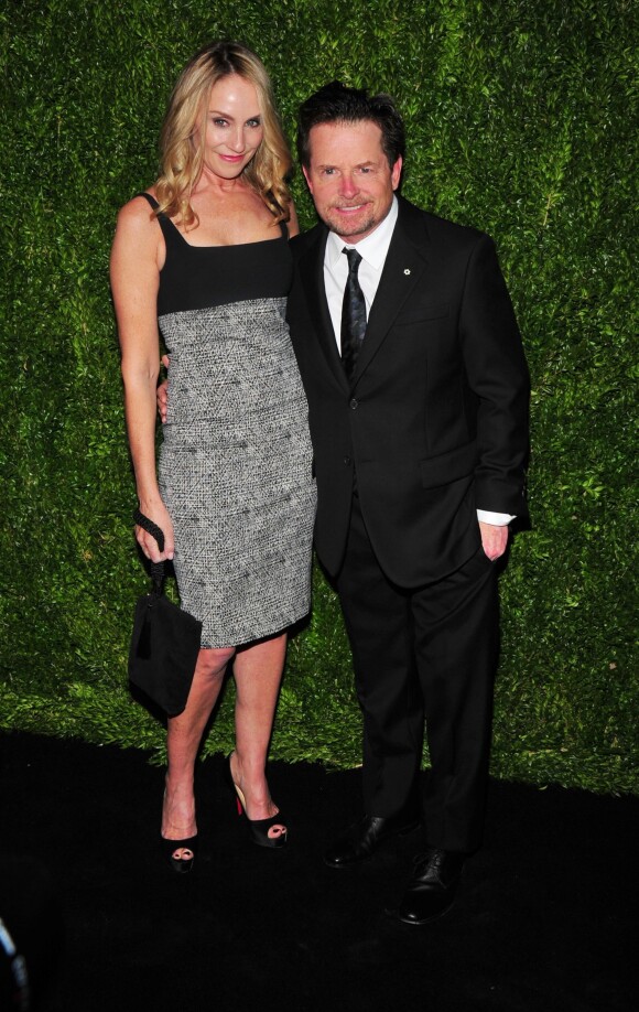Tracy Pollan et son mari Michael J. Fox - 10e édition du MoMA Film Benefit en l'honneur de Julianne Moore. New York, le 13 novembre 2017.