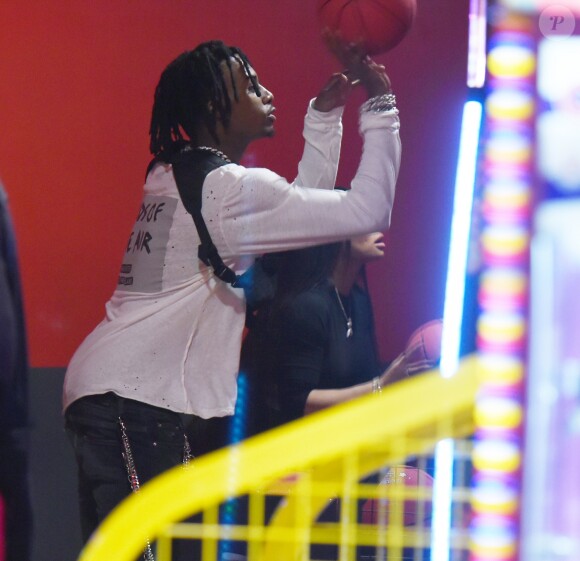 Exclusif - Blac Chyna et son ami Playboi Carti à Los Angeles le 11 novembre 2017.