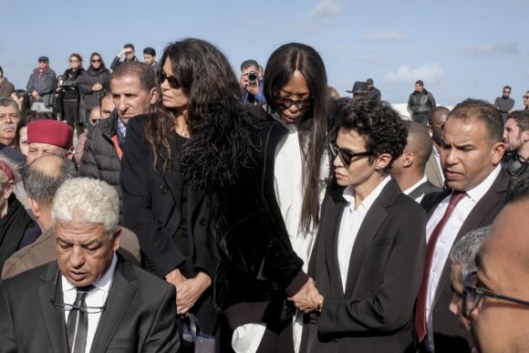 Afef Jnifen, Naomi Campbell, Farida Khelfa aux obsèques de Azzedine Alaia à Sidi Bou Saïd. Le 20 novembre 2017. © Nicolas Fauqué / Images de Tunisie / Bestimage