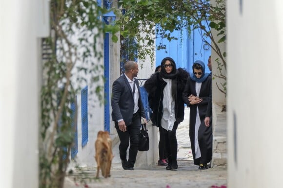Naomi Campbell, Farida Khelfa aux obsèques de Azzedine Alaia à Sidi Bou Saïd. Le 20 novembre 2017. © Nicolas Fauqué / Images de Tunisie / Bestimage
