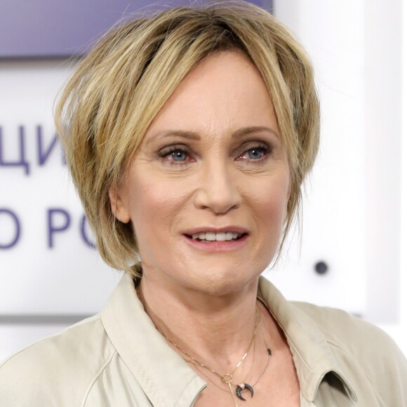 La chanteuse française Patricia Kaas lors d'une conférence de presse sur la sortie de son nouvel album à Moscou, Russie, le 8 novembre 2017.