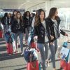 Les Miss régionales embarquent pour la Californie, le 19 novembre 2017 à l'aéroport Paris- Charles-de-Gaulle. Parmi elles, la future Miss France 2018 !