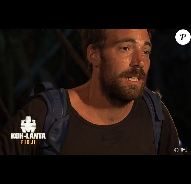 Romain dans "Koh-Lanta Fidji" (TF1), vendredi 24 novembre 2017.