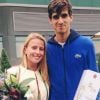 Pierre-Hugues Herbert et sa compagne Julia Lang sur Instagram, le 10 juillet 2016.