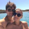 Pierre-Hugues Herbert et sa compagne Julia Lang en Corse, sur Instagram, le 28 juillet 2017.