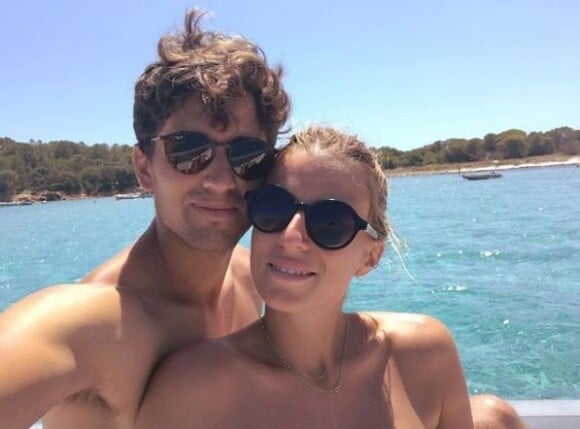 Pierre-Hugues Herbert et sa compagne Julia Lang en Corse, sur Instagram, le 28 juillet 2017.