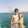 Pierre-Hugues Herbert et sa compagne Julia Lang à Dubaï. Instagram, le 25 décembre 2016.