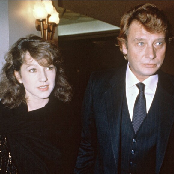 Nathalie Baye et Johnny Hallyday à Paris, en 1983. 
