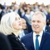 François de Rugy et Séverine Servat lors du défilé du 14 juillet (fête nationale), place de la Concorde, à Paris, le 14 juillet 2017, avec comme invité d'honneur le président des Etats-Unis. © Denis Allard/Pool/Bestimage