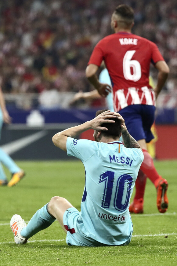 Lionel Messi lors du match Atlético Madrid - FC Barcelone. Madrid, le 14 octobre 2017.