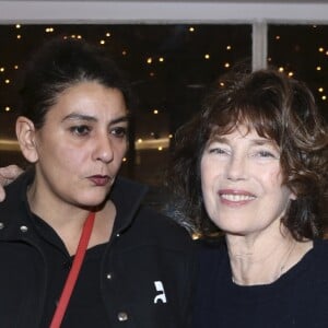 Aline Arlettaz et Jane Birkin lors de l'inauguration de l'exposition photo "Actrices" de Kate Barry à l'Institut Français de Berlin le 2 décembre 2017 © Future Images / Zuma Press / Bestimage