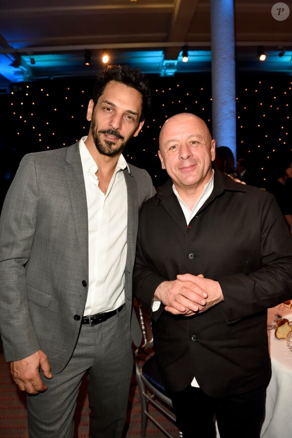 Semi-exclusif - Tomer Sisley et Thierry Marx - Gala du Prix Scopus 2017 décerné au Chef humaniste et gastronome T. Marx par l'Université Hébraïque de Jérusalem à Paris le 4 décembre 2017. © Erez Lichtfeld/Bestimage