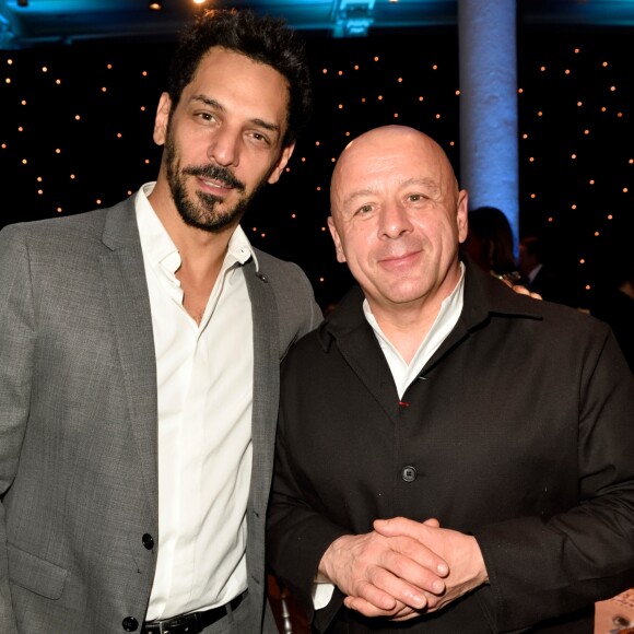 Semi-exclusif - Tomer Sisley et Thierry Marx - Gala du Prix Scopus 2017 décerné au Chef humaniste et gastronome T. Marx par l'Université Hébraïque de Jérusalem à Paris le 4 décembre 2017. © Erez Lichtfeld/Bestimage