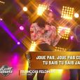 Agathe Auproux sur scène avec François Feldman dans un prime dérivé de "Touche pas à mon poste", "Le grand babaoké" lundi 4 décembre 2017 sur C8.