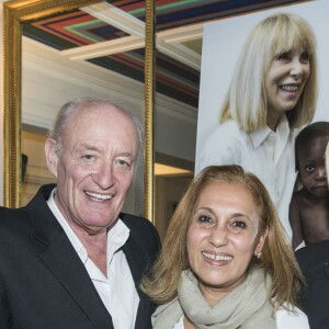 Exclusif - Eric Cheysson (Président de La Chaîne de l'Espoir), Pascal Desprez, Dalila Sassi, le chirurgien cardiaque Alain Deloche - Dîner pour le lancement du fond "Enfants à Coeur - Mireille Darc" au profit de La Chaîne de l'Espoir au Pavillon Ledoyen à Paris. Le 29 novembre 2017. Chaque table portait le nom d'un film de Mireille Darc. © Olivier Borde-Coadic Guirec / Bestimage