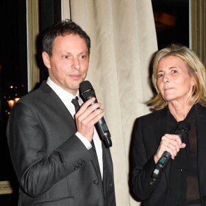 Exclusif - Marc-Olivier Fogiel et Claire Chazal - Dîner pour le lancement du fond "Enfants à Coeur - Mireille Darc" au profit de La Chaîne de l'Espoir au Pavillon Ledoyen à Paris. Le 29 novembre 2017. Chaque table portait le nom d'un film de Mireille Darc. © Olivier Borde-Coadic Guirec / Bestimage