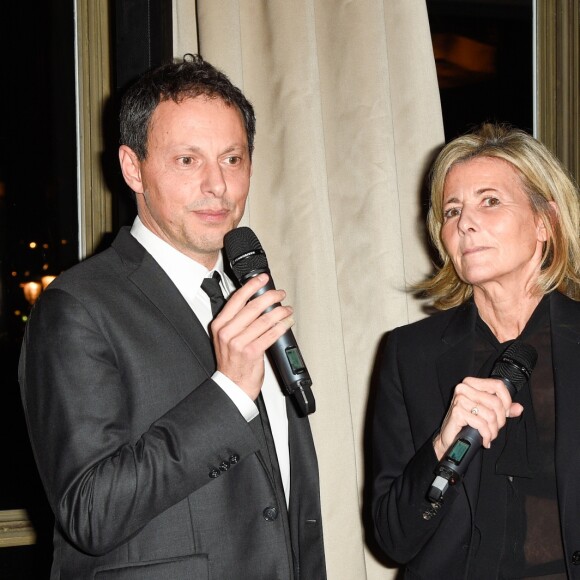 Exclusif - Marc-Olivier Fogiel et Claire Chazal - Dîner pour le lancement du fond "Enfants à Coeur - Mireille Darc" au profit de La Chaîne de l'Espoir au Pavillon Ledoyen à Paris. Le 29 novembre 2017. Chaque table portait le nom d'un film de Mireille Darc. © Olivier Borde-Coadic Guirec / Bestimage