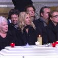 Line Renaud, Sandrine Kiberlain aux obsèques de Johnny Hallyday à Paris. Le 9 décembre 2017.