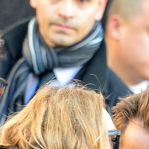 David Hallyday, Laura Smet, Laeticia Hallyday et ses filles Jade et Joy devant l'église de la Madeleine pour les obsèques de Johnny Hallyday à Paris, France, le 9 décembre 2017. © Veeren/Bestimage