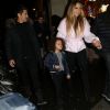 Mariah Carey avec son compagnon Bryan Tanaka et son fils Moroccan quittent l'hôtel Plaza Athénée pour aller faire du shopping chez Hermès et à la boutique Disney. Ils iront dîner ensuite à l'hôtel Royal Monceau. Paris le 8 décembre 2017.