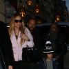 Mariah Carey avec son compagnon Bryan Tanaka et son fils Moroccan quittent l'hôtel Plaza Athénée pour aller faire du shopping chez Hermès et à la boutique Disney. Ils iront dîner ensuite à l'hôtel Royal Monceau. Paris le 8 décembre 2017.