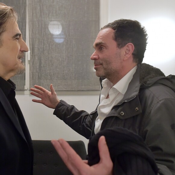 Exclusif - Serge Lama et Yann Moix - Concert de Serge Lama à la salle Pleyel à Paris - Jour 3. Le 25 novembre 2017 © Giancarlo Gorassini / Bestimage