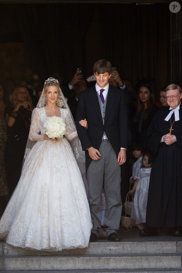 Le prince Ernst August de Hanovre et Ekaterina Malysheva, mariés en juillet 2017 après six ans de relation. Ici lors des noces le 8 juillet 2017.