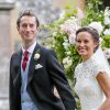 Pippa Middleton et James Matthews, mariés en mai 2017 après un an de relation. Le couple s'était déjà fréquenté entre 2012 et 2013. Ici lors des noces en l'église St Mark's, à Englefield, Berkshire, le 20 mai 2017.
