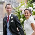  Pippa Middleton et James Matthews, mariés en mai 2017 après un an de relation. Le couple s'était déjà fréquenté entre 2012 et 2013. Ici lors des noces en l'église St Mark's, à Englefield, Berkshire, le 20 mai 2017. 
