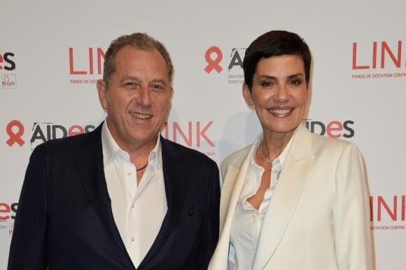 Cristina Cordula et Frédéric Cassin, mariés en juin 2017 après trois ans d'amour. (Ici lors du 8ème édition du Dîner Link pour Aides au Pavillon Cambon à Paris, le 11 décembre 2017).