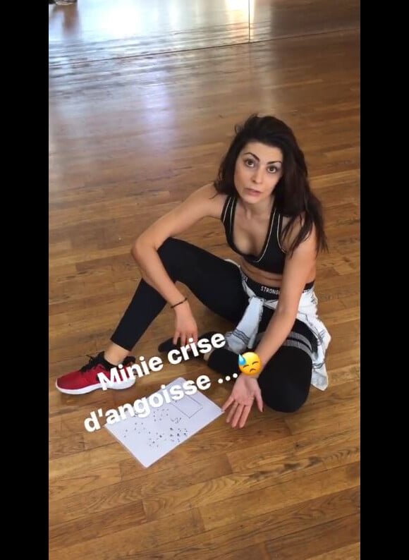 Candice Pascale en répétitions pour la finale de "Danse avec les stars 8", Instagram, 11 décembre 2017