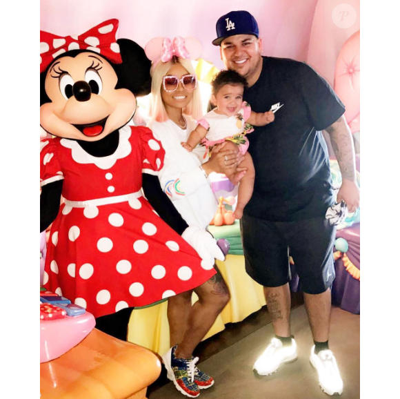 Rob Kardashian et Blac Chyna à Disney avec leur fille Dream - Photo publiée sur Instagram le 19 juin 2017