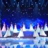 Les 30 Miss rendent hommage au Taulier Johnny Hallyday en tenue de gala - Concours Miss France 2018. Sur TF1, le 16 décembre 2017.