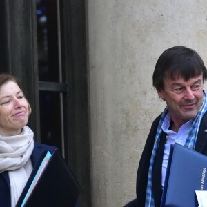 Florence Parly, ministre des Armées et Nicolas Hulot, ministre de la Transition Ecologique et Solidaire - Conseil des ministres au Palais de l'Elysée à Paris, le 13 décembre 2017. © Giancarlo Gorassini/Bestimage