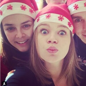 Stéphanie de Monaco avec ses trois enfants, Pauline Ducruet, Camille Gottlieb et Louis Ducruet, à Noël 2014, photo Instagram.