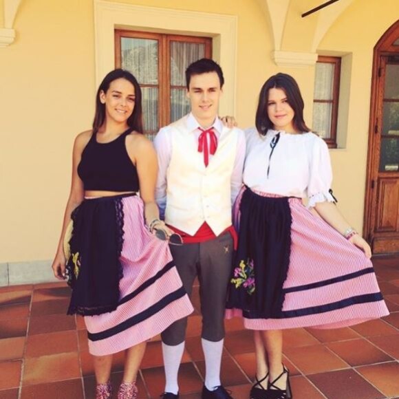 Pauline Ducruetavec son frère Louis Ducruet et sa soeur Camille Gottlieb, photo Instagram, souvenir d'une fête nationale à Monaco.