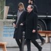 Julie Gayet et son compagnon François Hollande - Sorties de l'église de la Madeleine après les obsèques de Johnny Hallyday à Paris - Le 9 décembre 2017