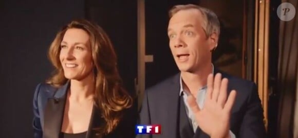 Anne-Claire Coudray et Julien Arnaud souhaitent une bonne année 2018 aux téléspectateurs de TF1.