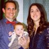 Renaud Lavillenie et sa compagne Anaïs Poumarat - Premières fêtes de fin d'année avec leur fille Iris, 5 mois. Instagram le 31 décembre 2017.