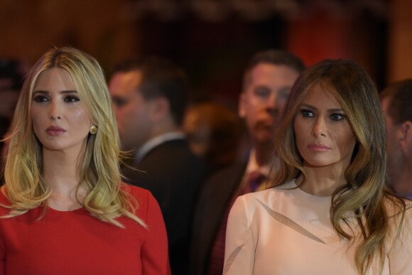 La fille de Donald Trump Ivanka et sa femme Melania - Donald Trump, candidat aux primaires du Parti républicain pour l'élection présidentielle de 2016 l'emporte dans l'état de New York le 19 Avril 2016.