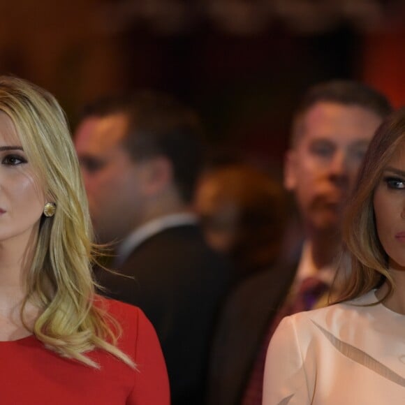 La fille de Donald Trump Ivanka et sa femme Melania - Donald Trump, candidat aux primaires du Parti républicain pour l'élection présidentielle de 2016 l'emporte dans l'état de New York le 19 Avril 2016.