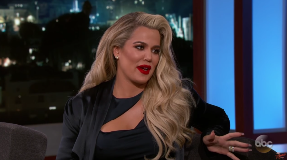 Khloé Kardashian sur le plateau de l'émission "Jimmy Kimmel Live !" le 4 janvier 2018