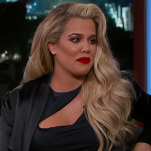 Khloé Kardashian sur le plateau de l'émission "Jimmy Kimmel Live !" le 4 janvier 2018