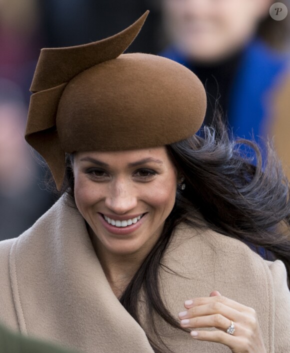 Meghan Markle - La famille royale d'Angleterre arrive à la messe de Noël à l'église Sainte-Marie-Madeleine à Sandringham, le 25 décembre 2017.