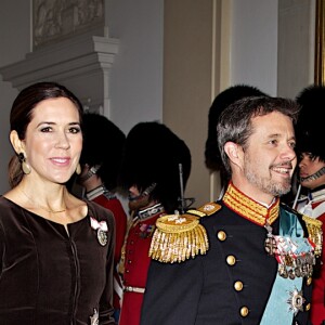 Le prince Frederik et la princesse Mary de Danemark lors de la dernière réception du Nouvel An au palais de Christiansborg à Copenhague le 4 janvier 2018