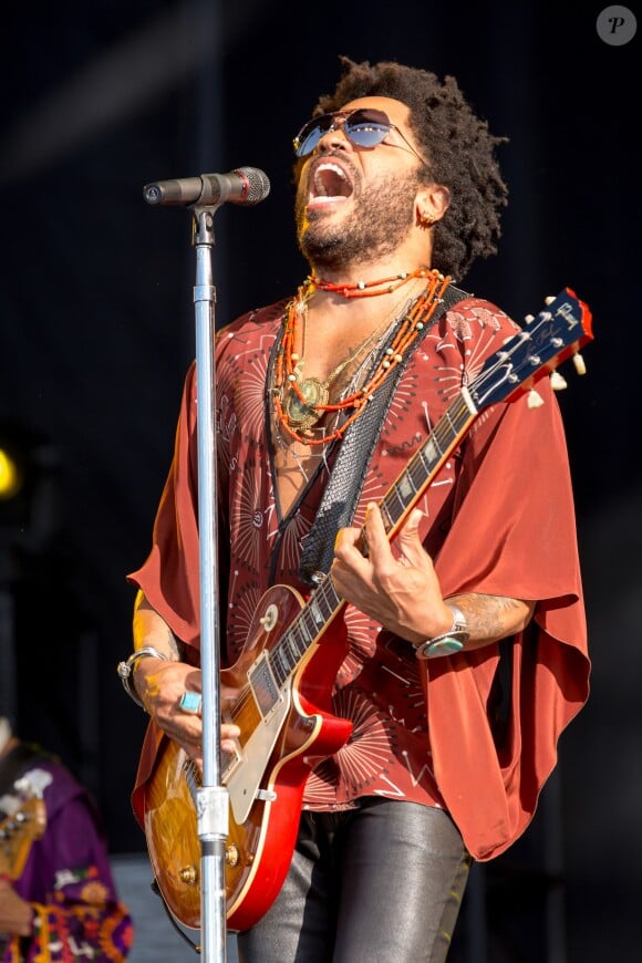 Lenny Kravitz en concert lors du Festival de musique de BottleRock à Napa en Californie, le 27 mai 2016