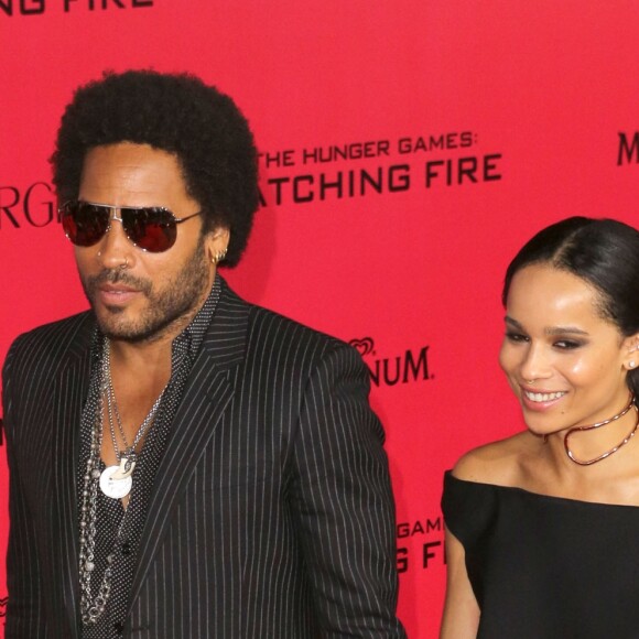 Lenny Kravitz, Zoe Kravitz - Premiere de "Hunger Games" a Los Angeles le 18 novembre 2013.  premiere of Lionsgate's 'The Hunger Games: Catching Fire' - Red Carpet at Nokia Theatre L.A. Live on November 18, 2013 in Los Angeles, California.18/11/2013 - Los Angeles