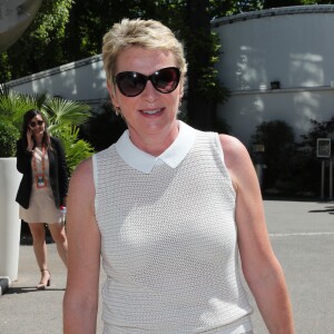 Elise Lucet au village lors des internationaux de France de Roland Garros à Paris, le 10 juin 2017. © Dominique Jacovides - Cyril Moreau/ Bestimage