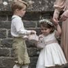 Le prince George et la princesse Charlotte de Cambridge le 20 mai 2017 au mariage de leur tante Pippa Middleton.